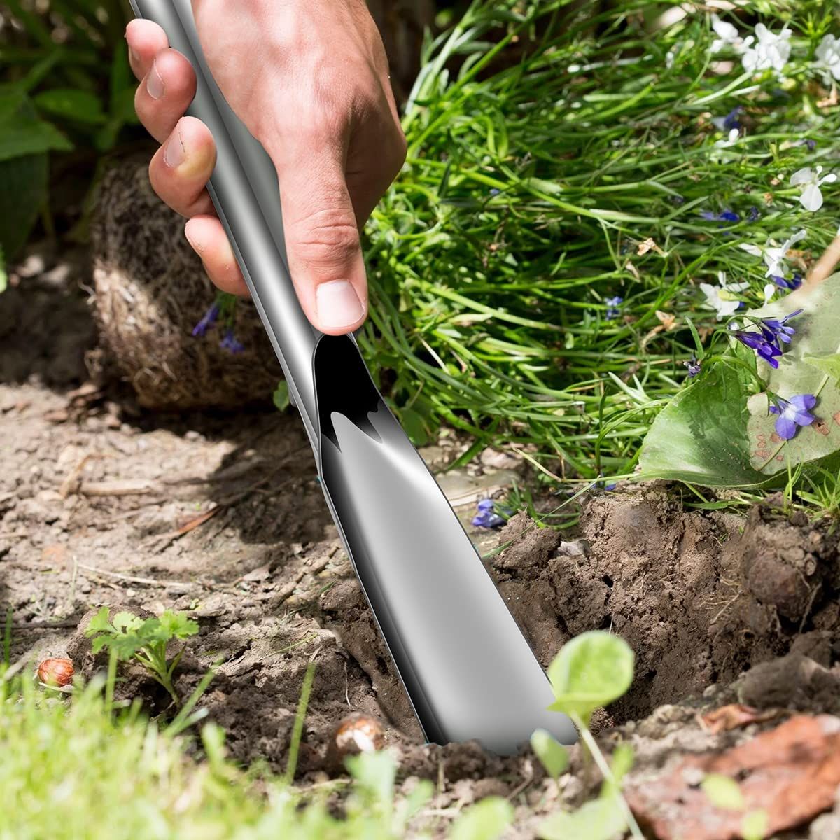 4Pcs Gardening Shovels Set Heavy-Duty Transplanter Trowel Pointed and Flat Gardening Shovels Portable Gardening Soil Scoop โ image 2