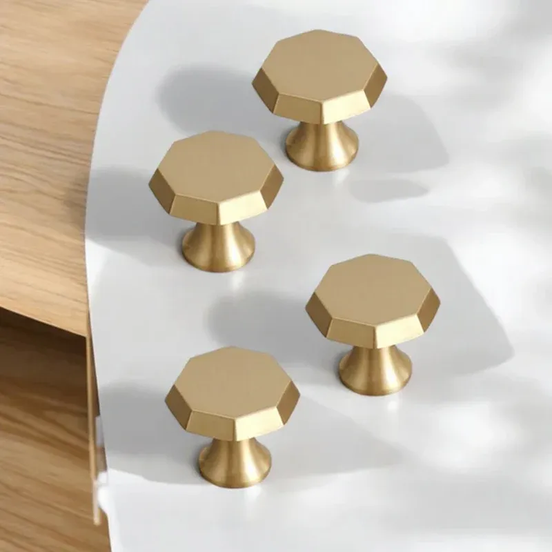 Pure Copper Cabinet Handle Single Hole Modern Drawer Pull for Wardrobe Door Use — image 5