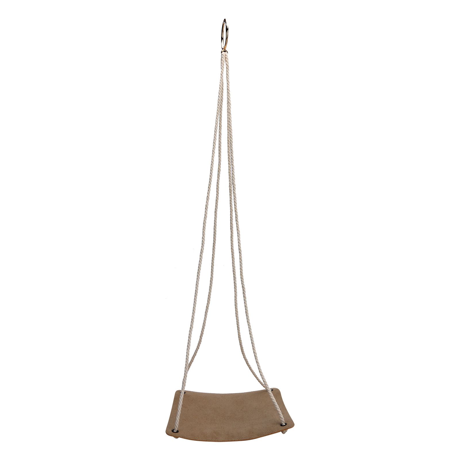 Hanging Planter Holder PU Leather Base Cotton Rope Net Flowerpot Hanging Basket for GardeningYellow 10cm β image 6
