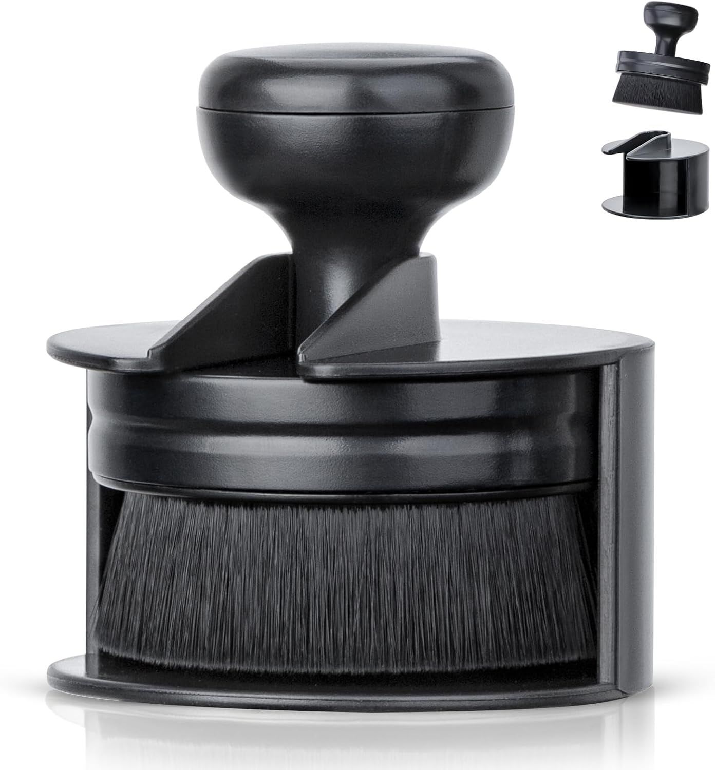 Car Tire Shine Applicator,Vegan Tire Shine Brush with Stand or Auto Detailing Cleaning Service (Black)