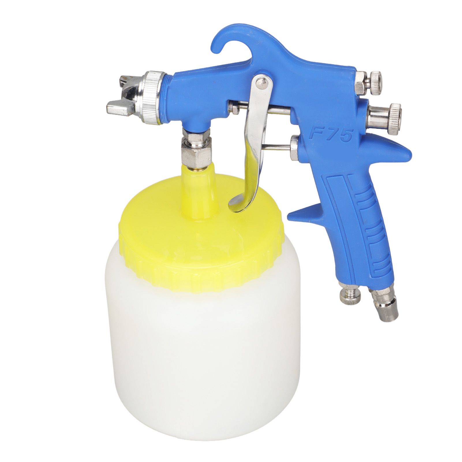 F 75 1.5mm Paint Sprayer Hydrocone Type Stainless Steel Air Varnish Sprayer for Automotive Industrial Blue โ image 3