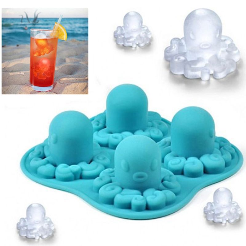 Ice Cube Octopus Shape Chocolate Mould Tray Ice Cream DIY Tool Whiskey Wine Cocktail Ice Cube 3D Silicone Mold โ image 4