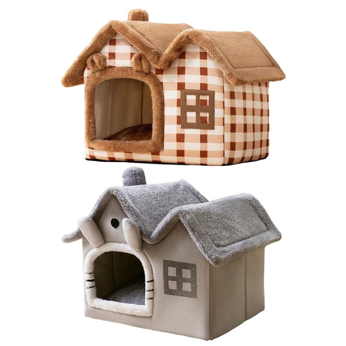 Removable Washable Pet House Four Seasons Cat Enclosed House - Grey-S — image 3