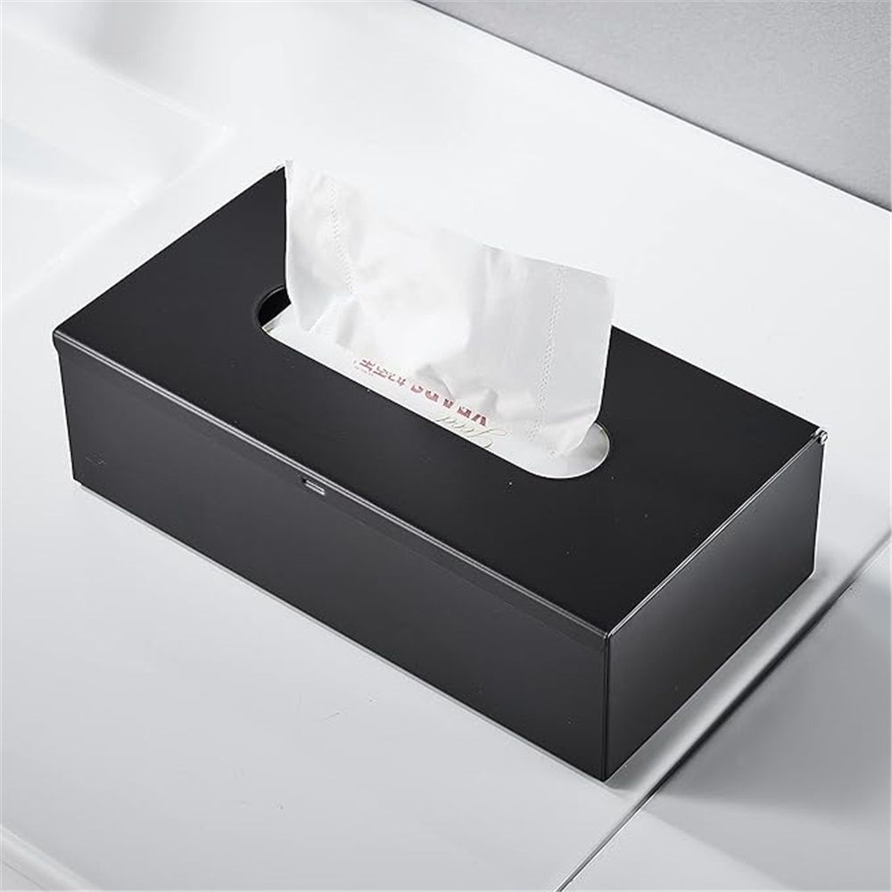 Tissue Box Cover, Rectangular Facial Tissue Holder with Bottom, Decorative Storage Organizer Box for Bathroom Vanity, Countertops, Dressers, Night Stand โ image 2