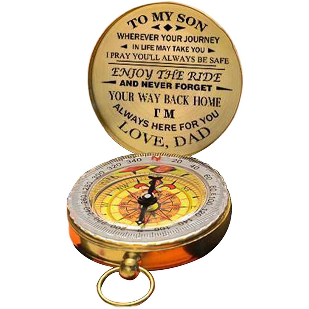Luminous Compass Dad To Son Enjoy The Ride Gift for Camping Outdoor Activities Navigation Tool โ image 3