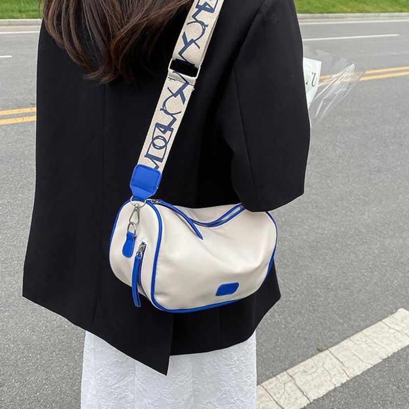 Women One Shoulder Messenger Bag Fashionable Simple Pure Color Bag Ladies Casual Bags Blue โ image 3