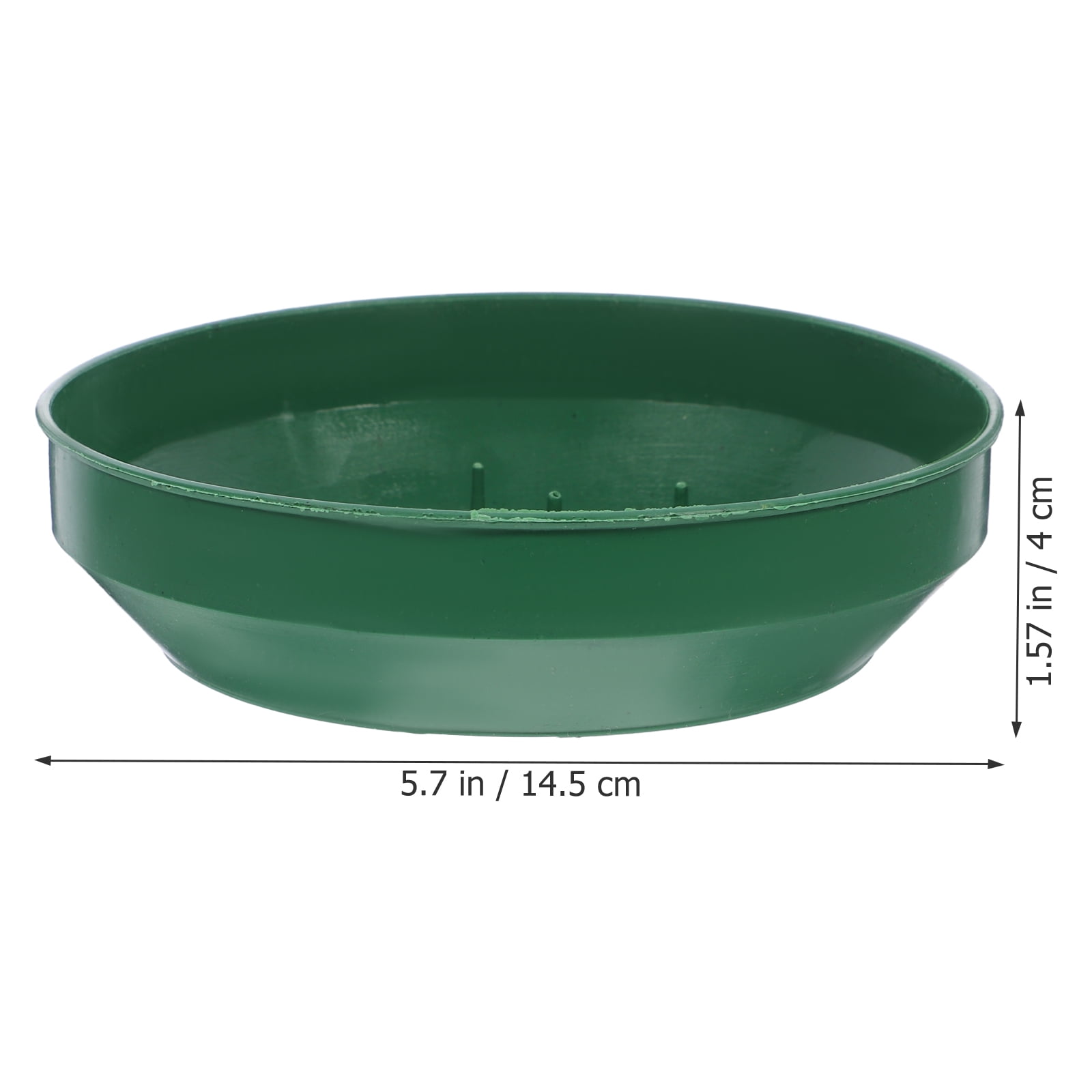 Green Plastic Flower Arrangement Plates 5.7 × 1.6 Inches Floral Craft Supplies for Decorations — image 2