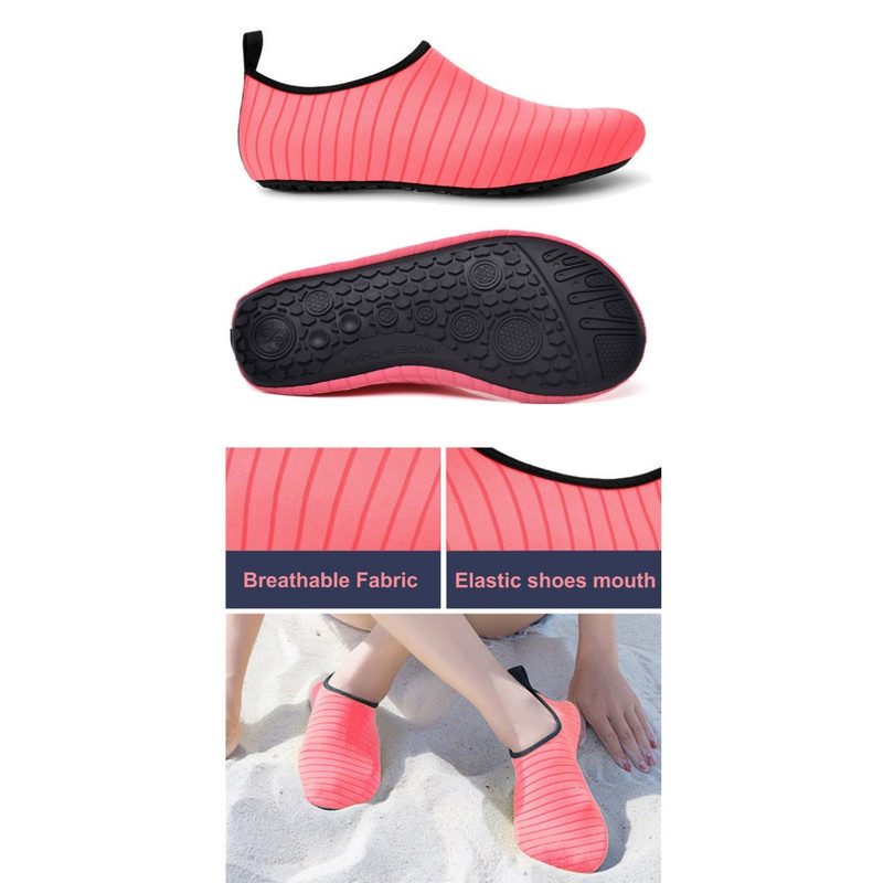 #44/45 Black Quick-Dry Aqua Beach Water Shoes for Men and Women - Slip-On Lightweight Breathable Barefoot Swim Socks — image 3