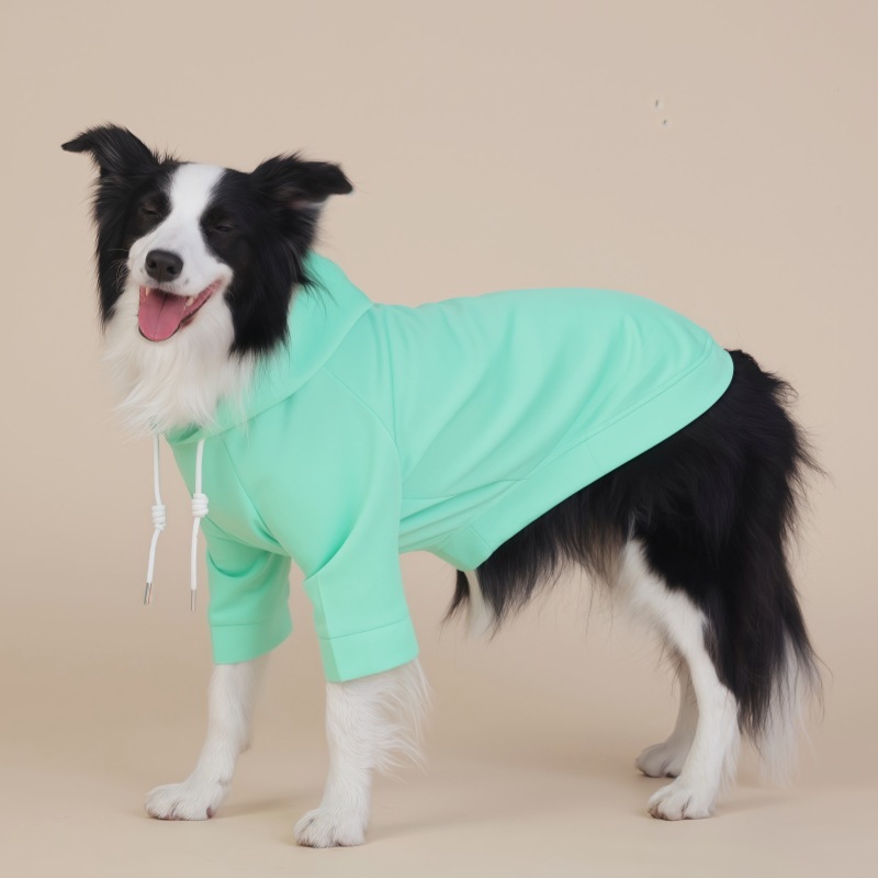 Green Classic Dog Sweatshirt with Hood & Drawstrings - For Large Dogs (Size: 9XL) — image 3