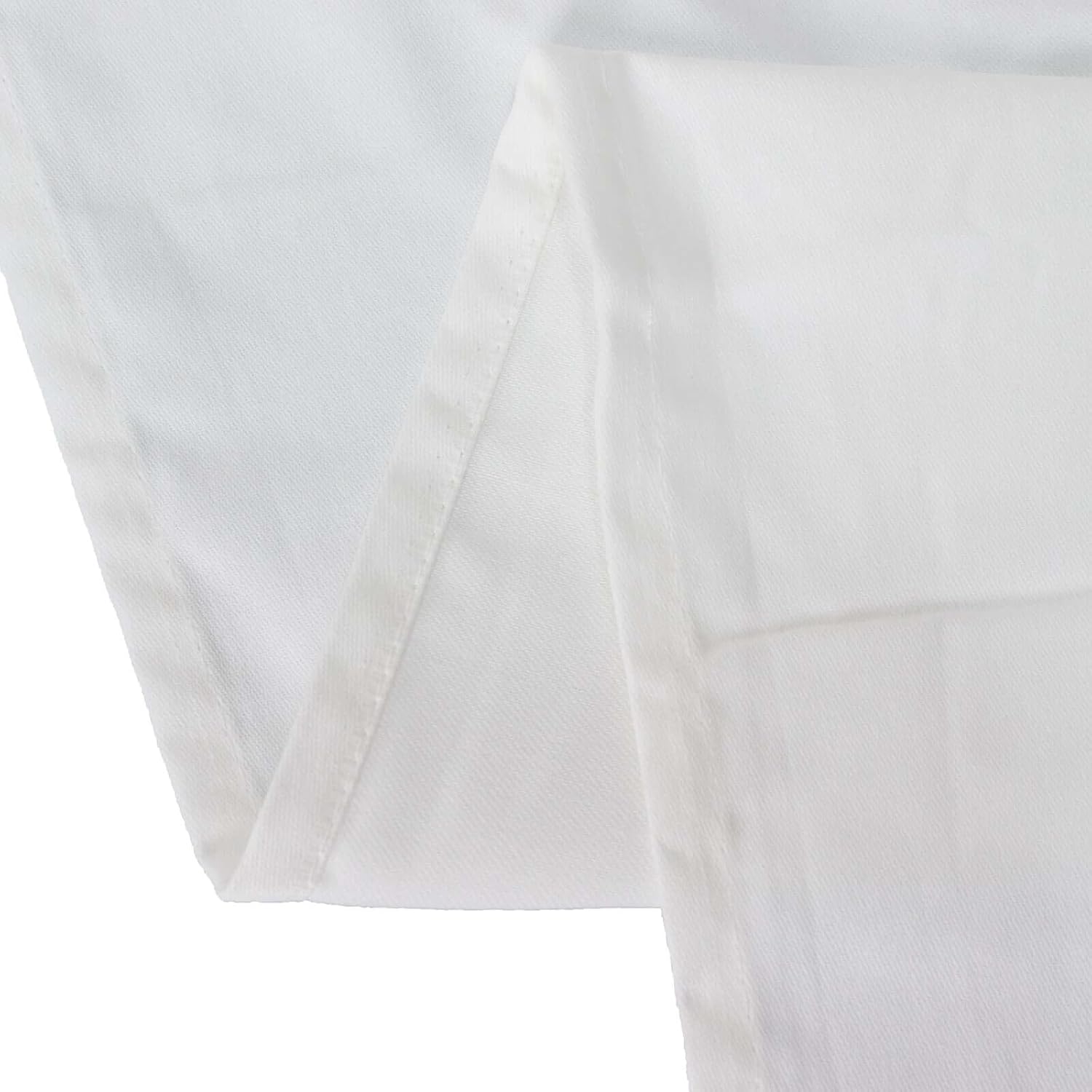 Efavormart White Cotton Blend Round Tablecloth 120" Seamless for 5 Foot Table with Floor-Length Drop — image 4