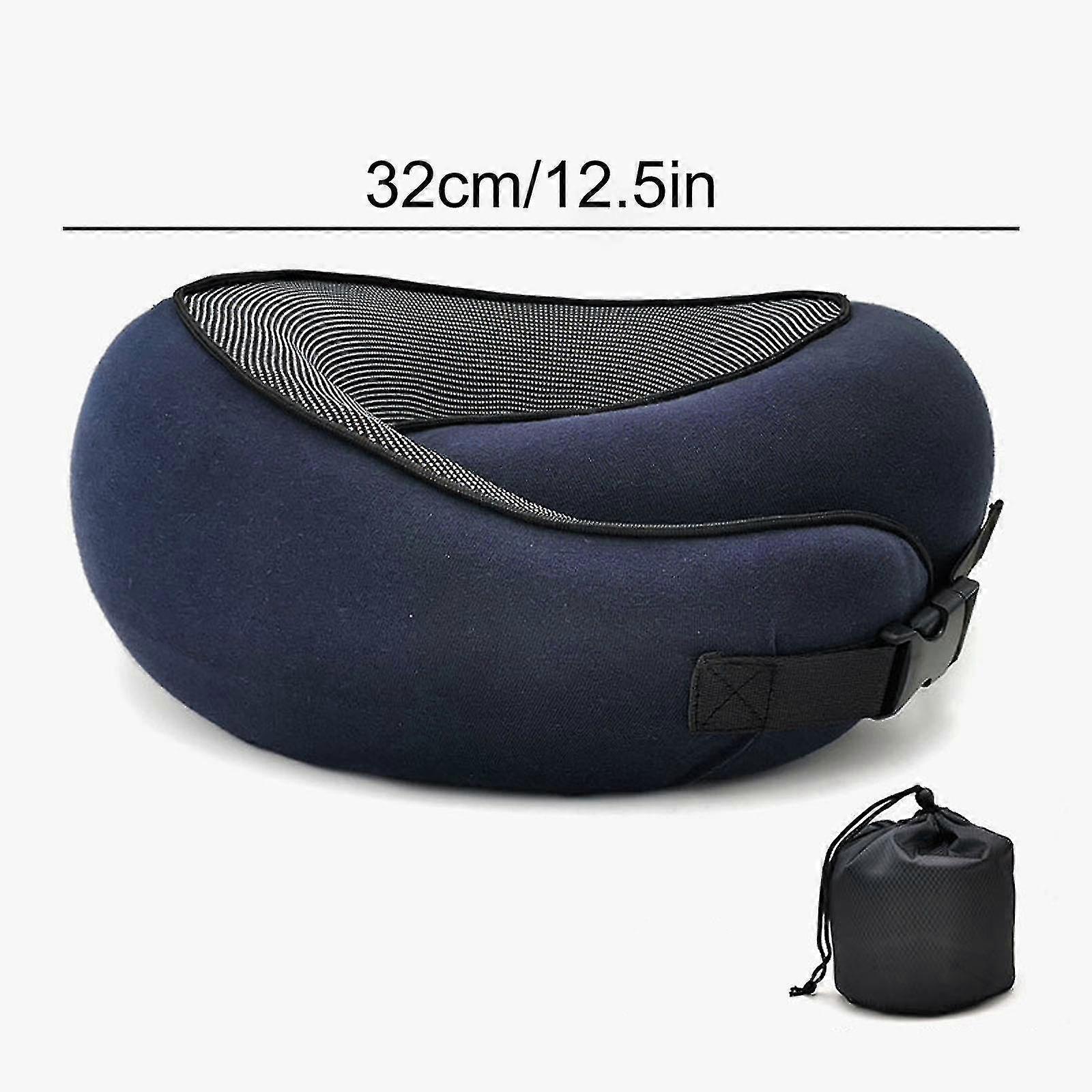 Travel Neck Pillow U-Shaped Memory Cotton Neck Pillows Massage Neck Pillow Sleeping Airplane Pillow Cervical Health Care Pillow grey — image 5
