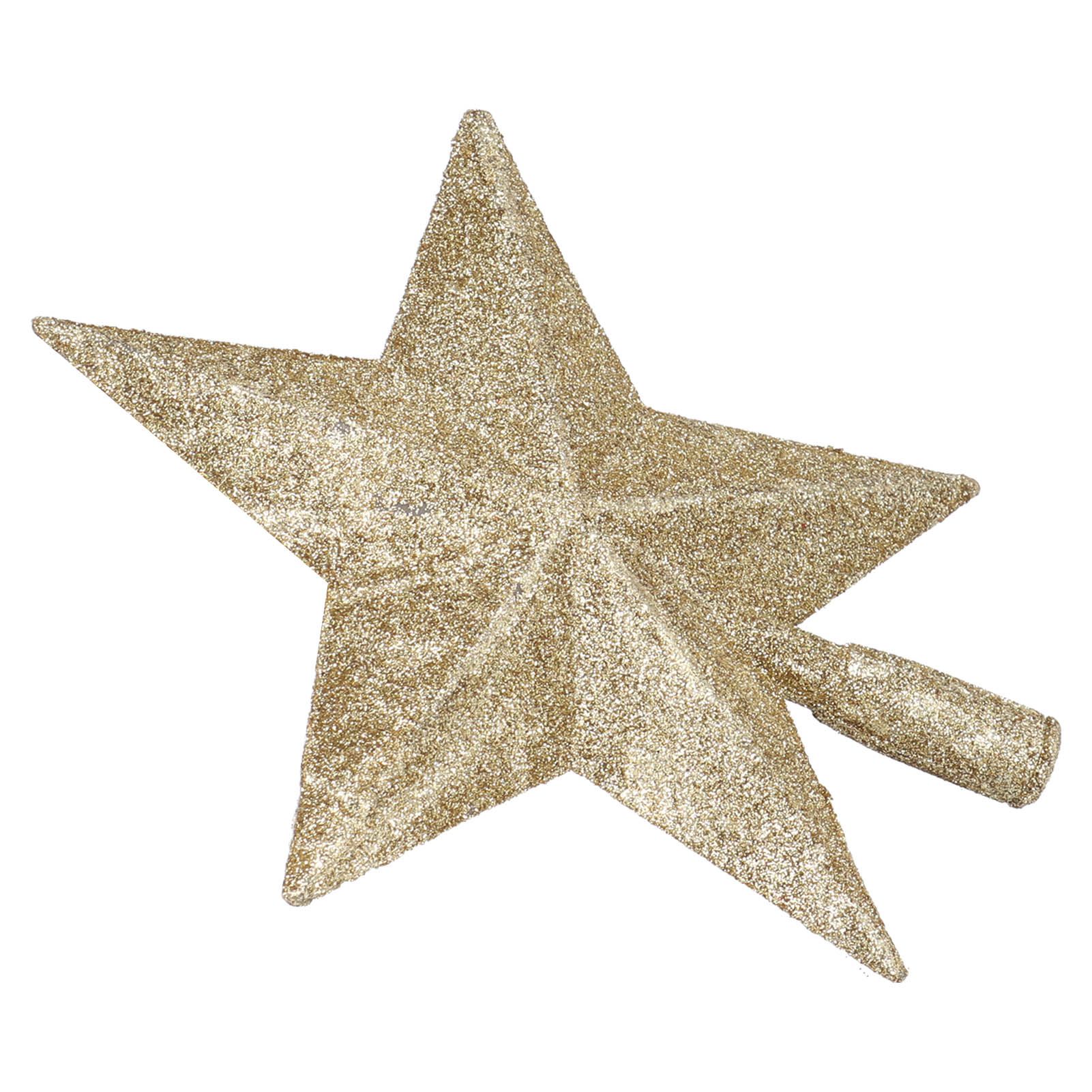 Star Tree Topper Decorated Golden Light Weight Shiny Mini Christmas Tree Topper for Home Shop — image 3