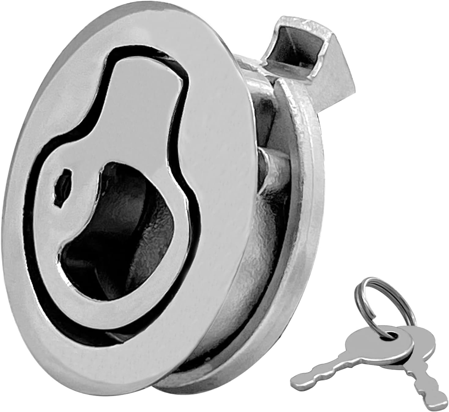 Boat Latches Stainless Steel 2", Latch Hatch Round Pull Marine Flush Locking Lift Handle Deck — image 5