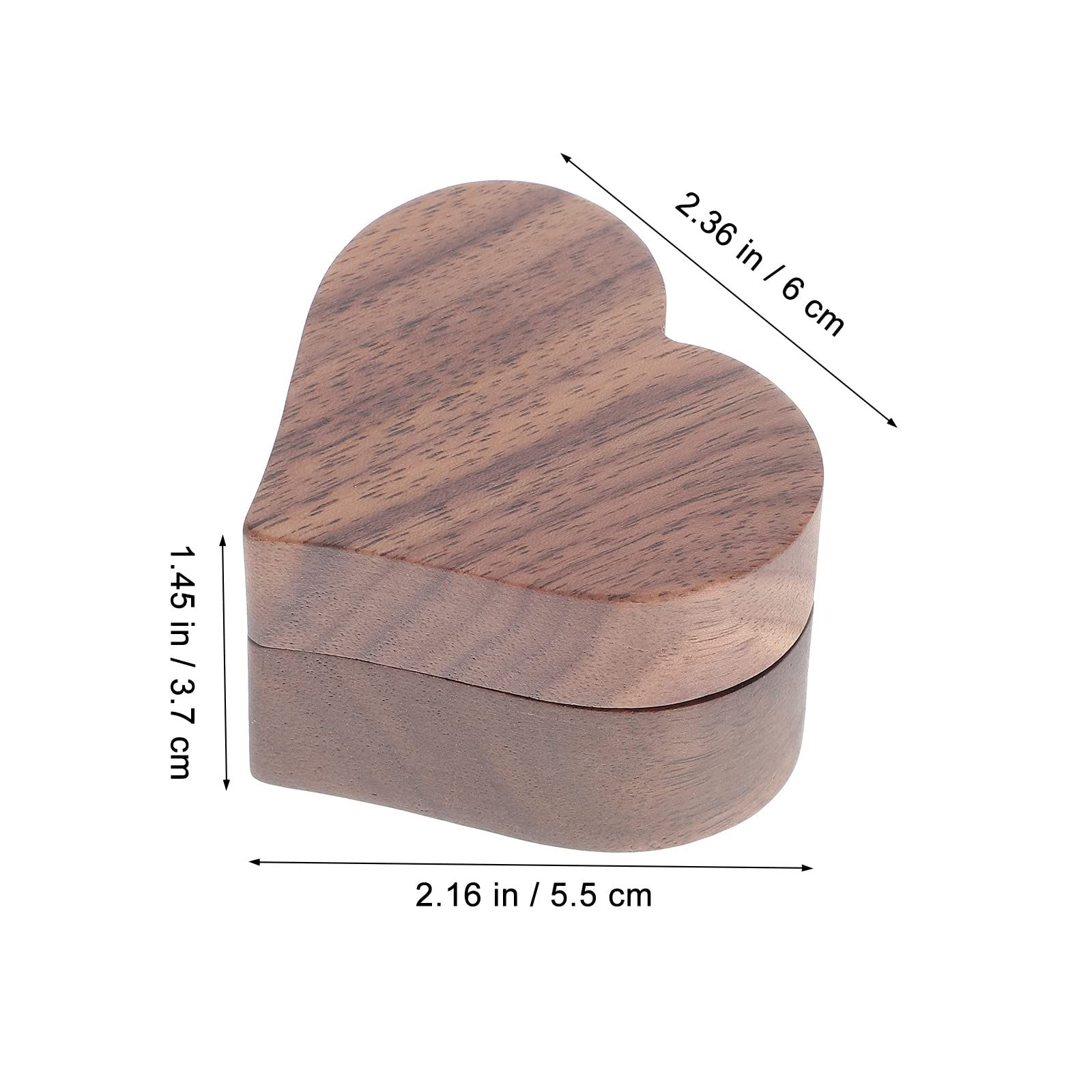 Box Wooden Ring Box Men's Rings Ring for Men Rings for Man Mens Rings Finger Rings for Men Ring Bearer Pillow Heart Ring Engagement — image 3