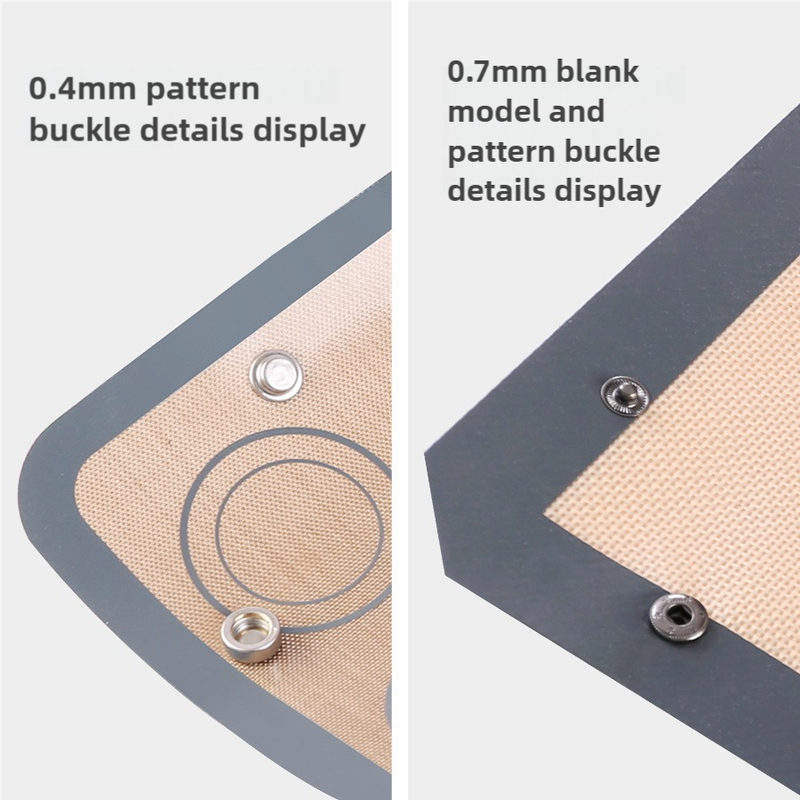 2-piece set (Gray Edge Yellow Background + Red Edge White Background) Non-stick Silicone Baking Mat for Oven & Microwave | Reusable, Thickened Fiber Baking Pad — image 3