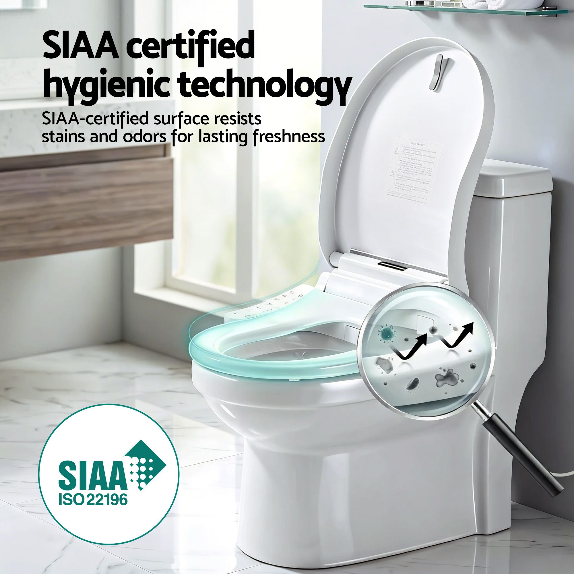 Cefito Smart Electric Bidet Toilet Seat Cover D-Shape SIAA Material Certified โ image 6