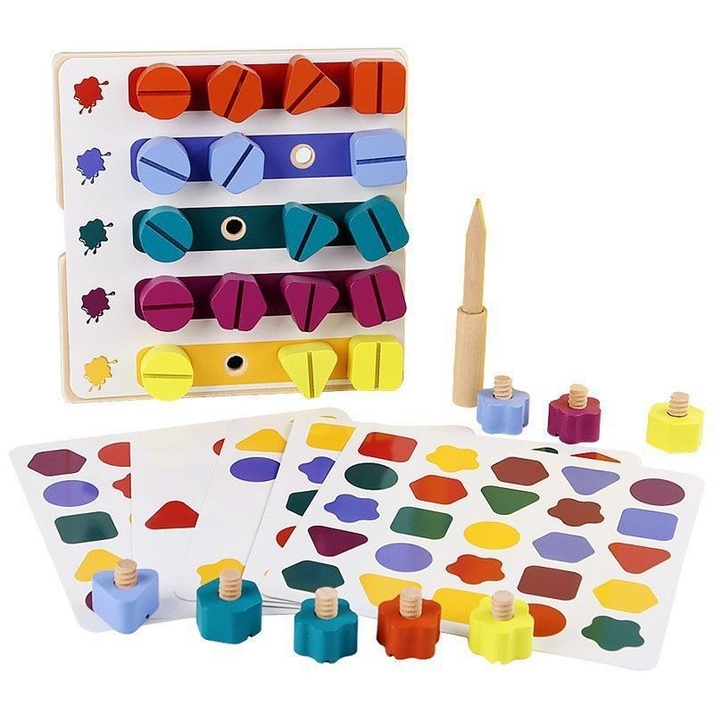 wooden toolbox, animal themed toy, building set, kids construction toy, fine motor skills, creative play, educational toy, birthday gift, Children's Day gift