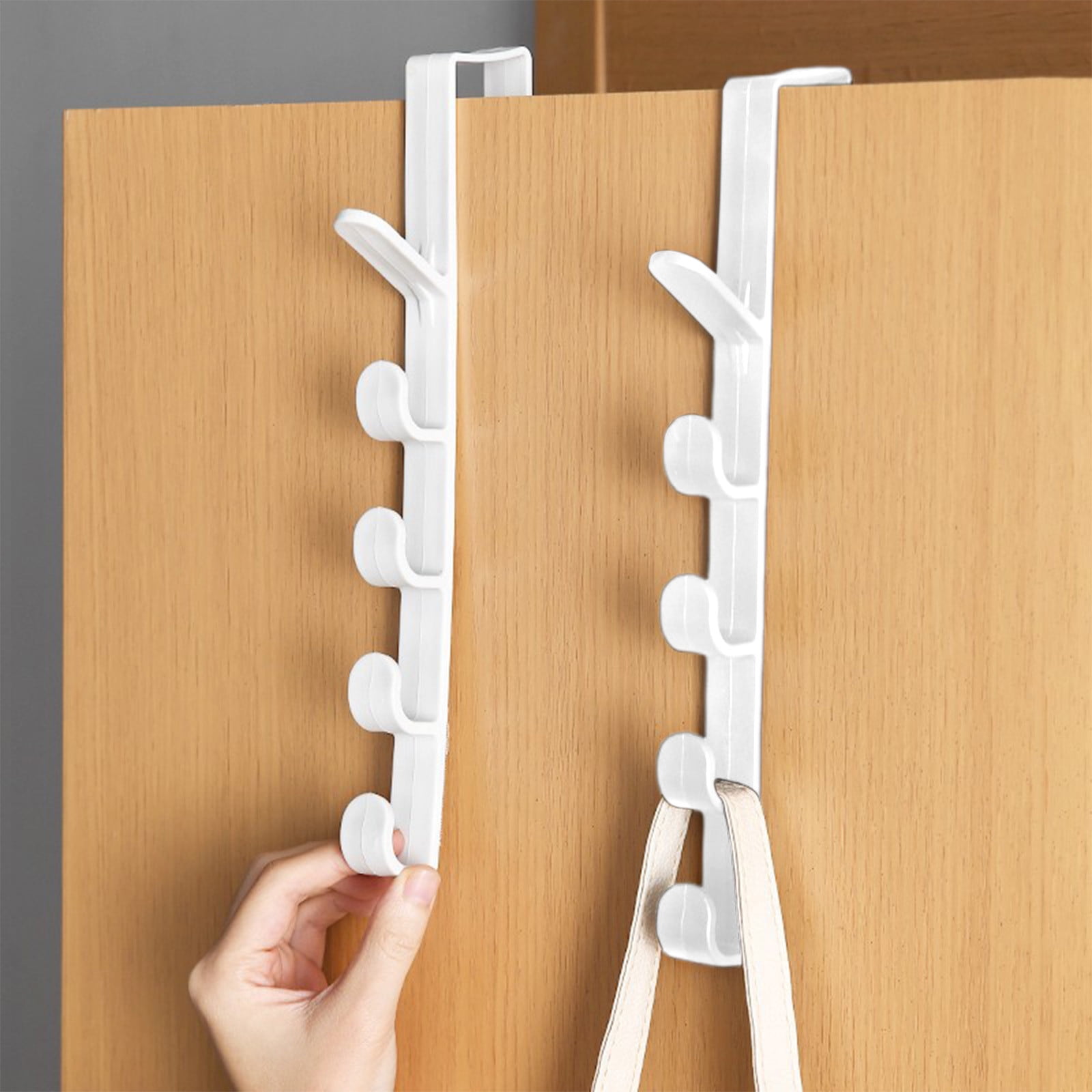 5 Layers Over the Door Hook, Hanging Clothes Rack, Organizer Rack, Hanger Backpack Handbag Door Hook, Hat Storage Rack, Strong Load-Bearing and Durable