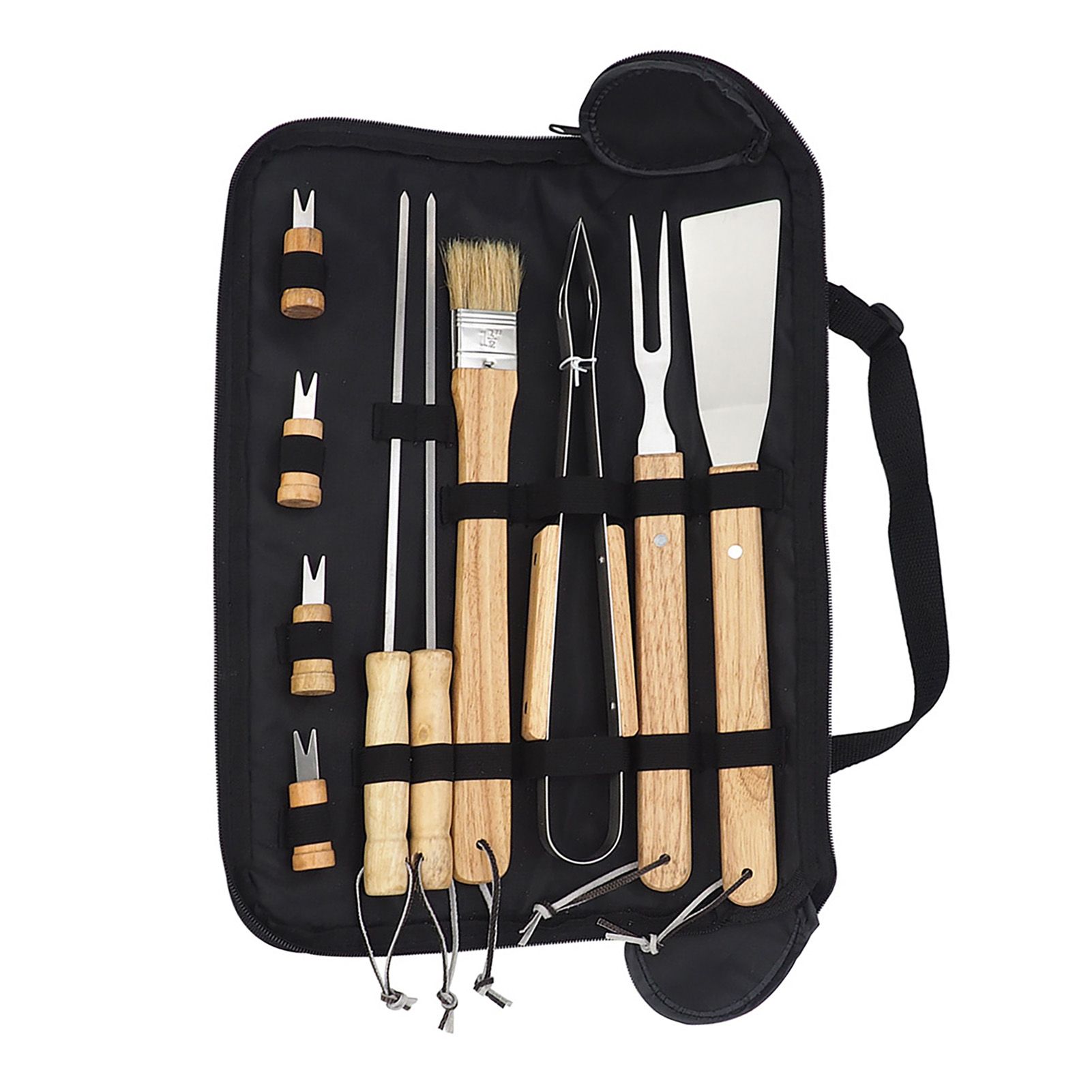 10PCS Grilling Tool Set Stainless Steel with Wood Handle Grill Utensils for Picnic Barbecue โ image 3