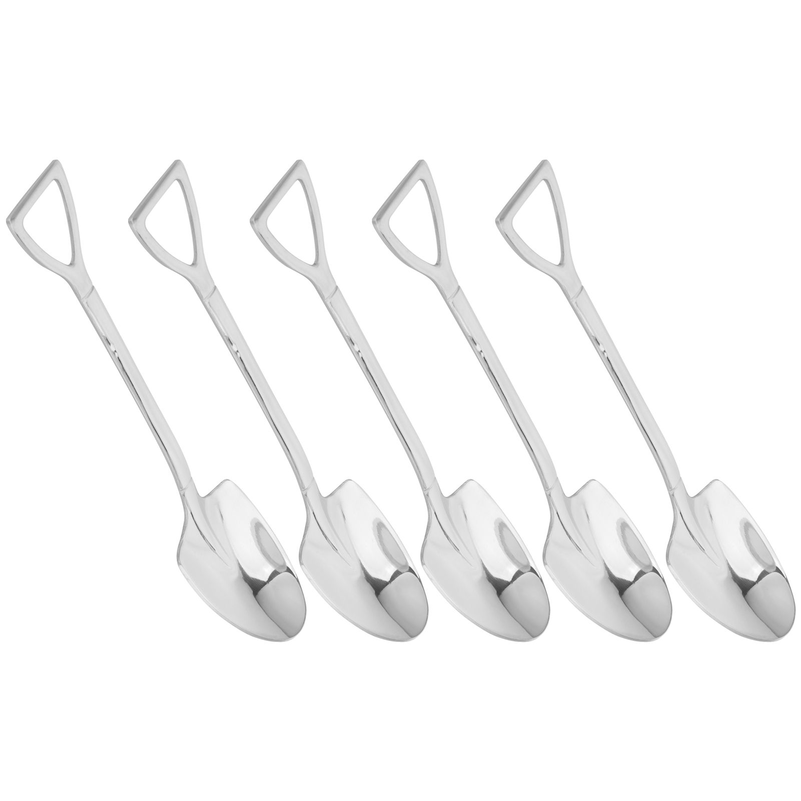 5pcs Dessert Coffee Spoons 304 Stainless Steel Ice Cream Dessert Cake Spoons SetSpoon — image 5