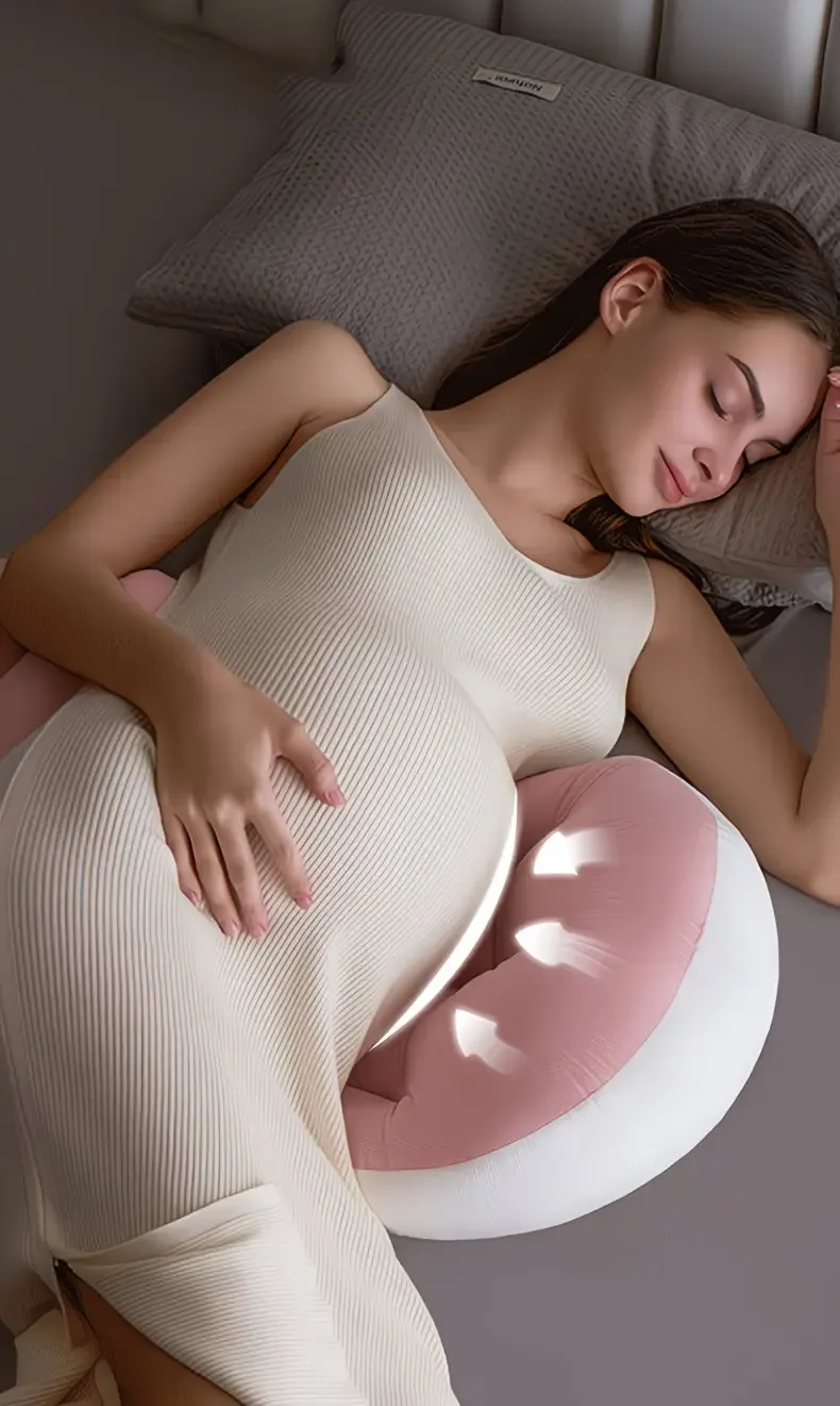 Pregnancy Belly & Back Support Pillow, Adjustable & Fully Machine Washable, High Elasticity & Long-Lasting Shape, Relieves Aches and Pains During ā image 3