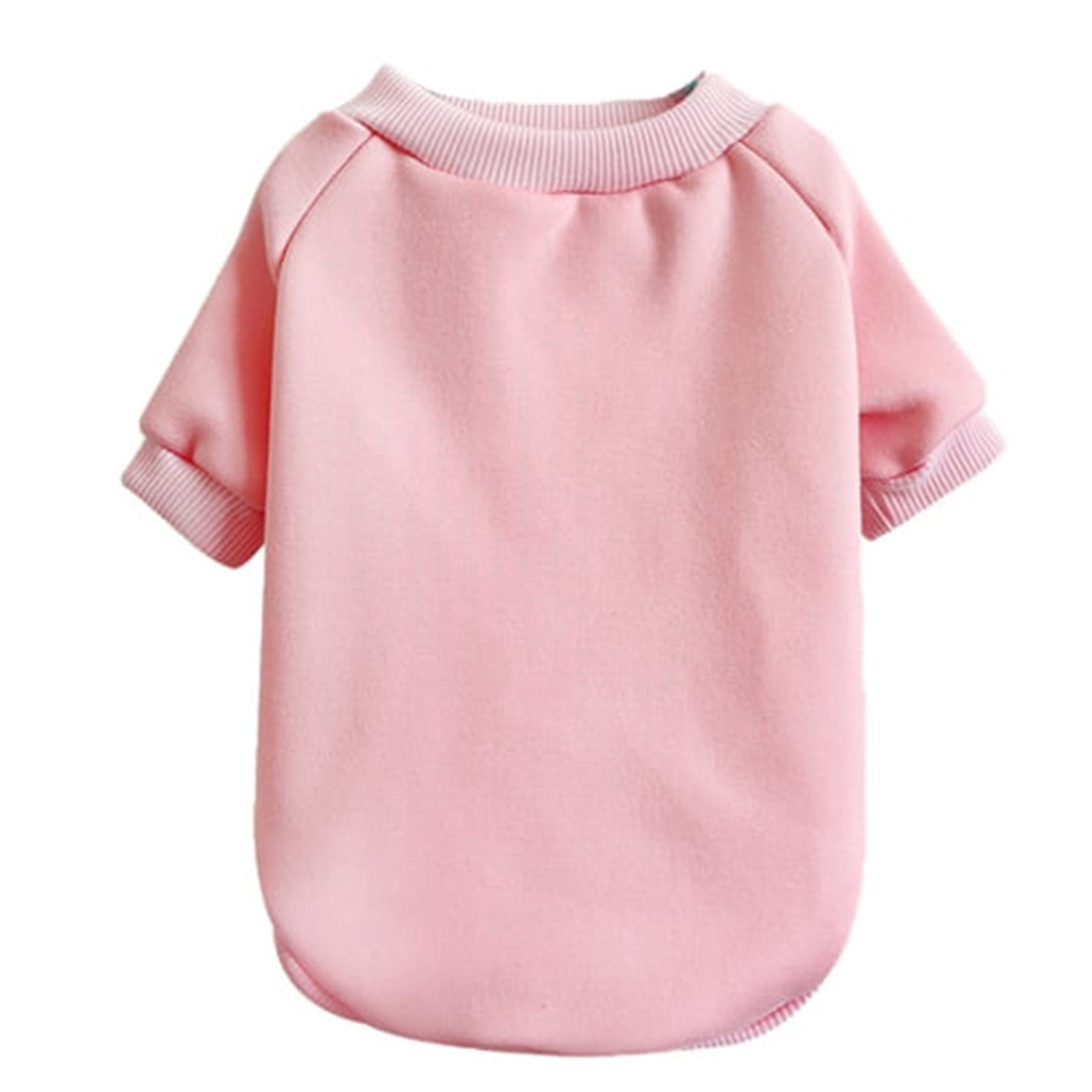 Pet Hoodie, Dog Winter Sweater Cat Warm Clothes Pet Sweater Round Neck Solid Color Thickening Cat Dog Knitwear Sweater for Cats Or Dogs in Cold Season (Light