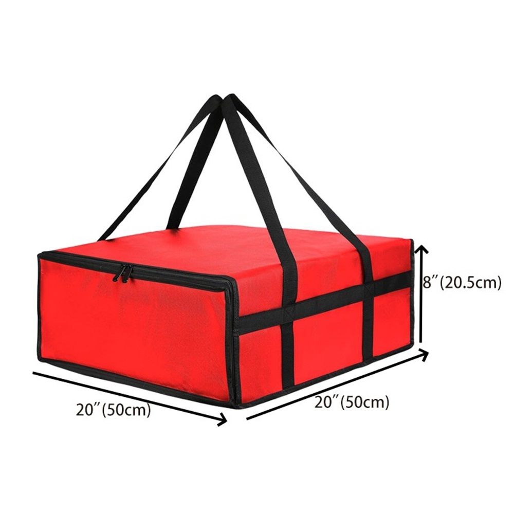 50*50*20.5cm RED Pizza Carrier Insulated Bags Large for Deliveries, Insulated Pizza Carrier Delivery Bag Food Bag for Personal and Professional Use — image 5