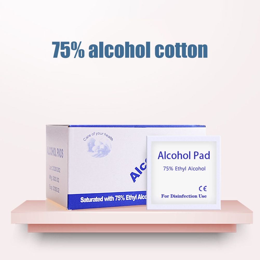100 Pcs 75% Alcohol Disinfectant Cotton Slices Wet Wipe for Outdoor Skin Cleaning Care โ image 2