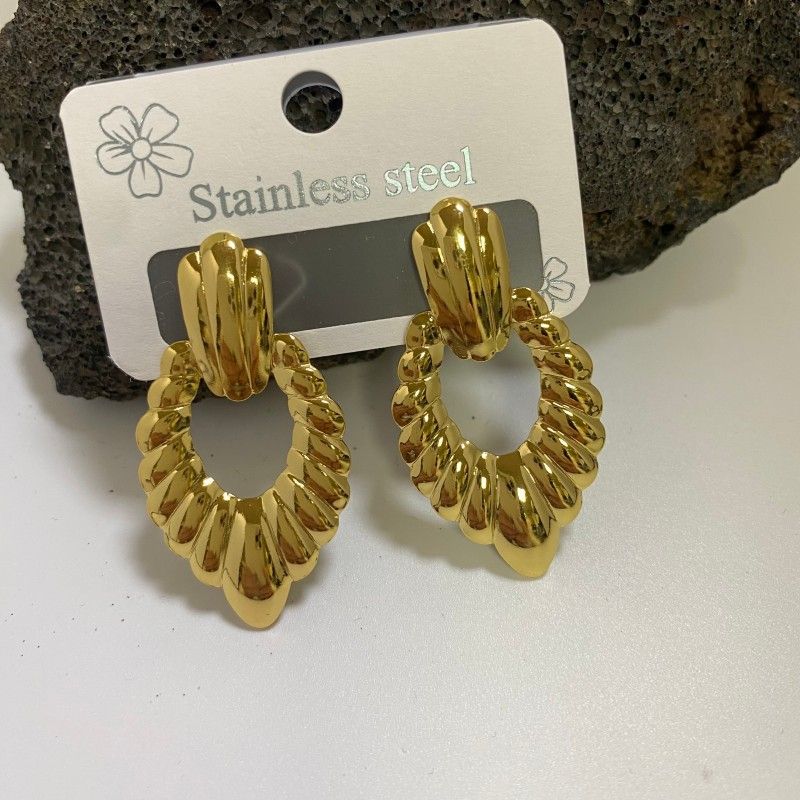 Combination C 18K Gold-Plated Stainless Steel Earring Set - 3 Pairs Minimalist Geometric Studs for Women with Gift Box Packaging โ image 4