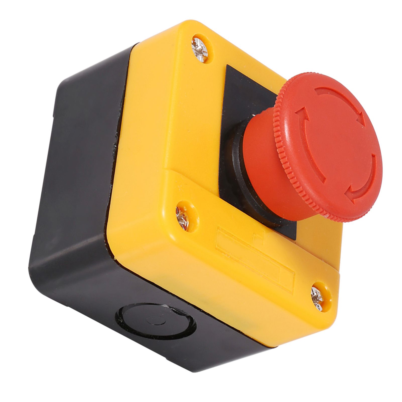 1Pc 660V 10A Plastic Shell Red Sign Emergency Stop Mushroom Push Button Switch New — image 3