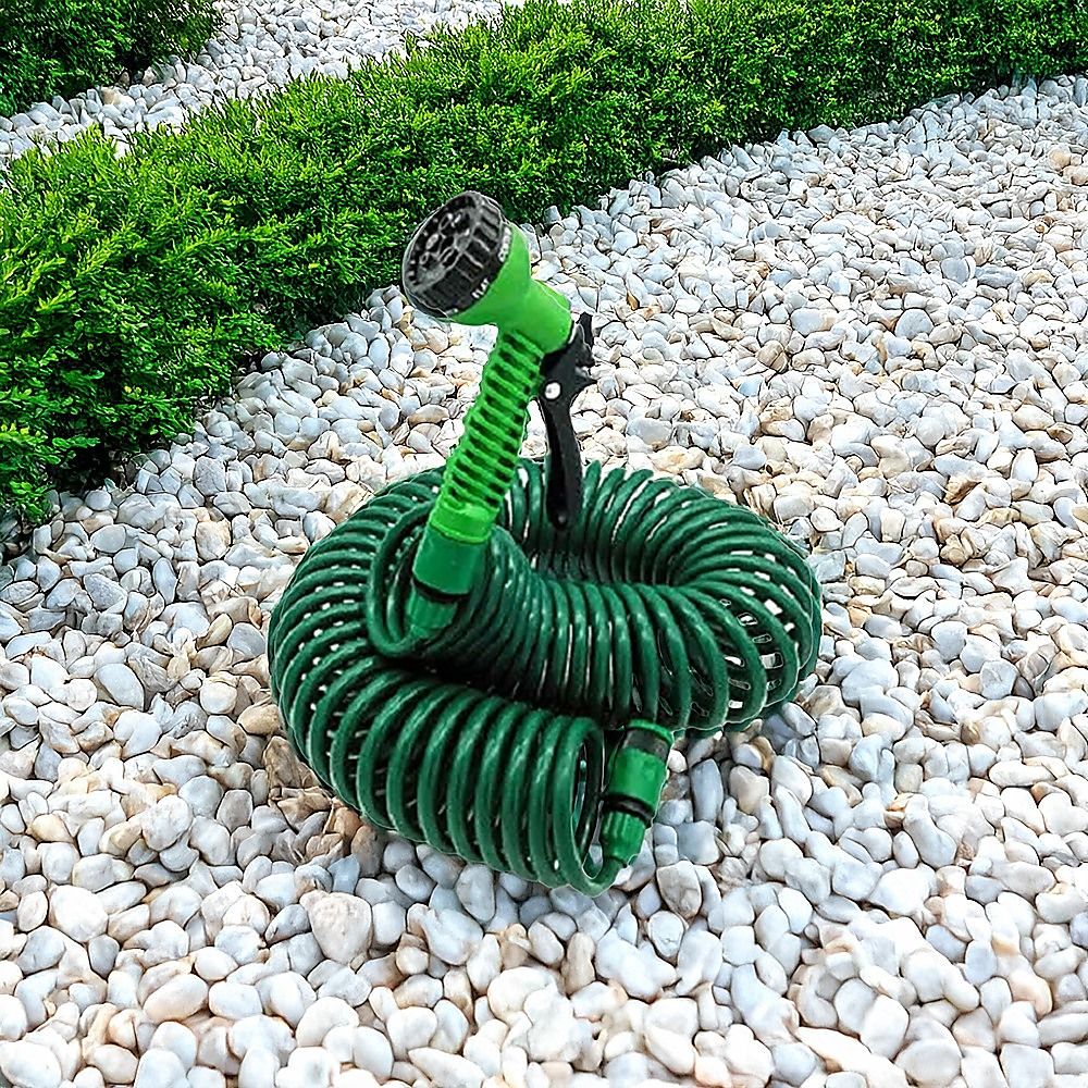 30M Garden Hose Heavy-Duty Coiled Spiral Car Washing Cleaning Water Hose Garden โ image 2