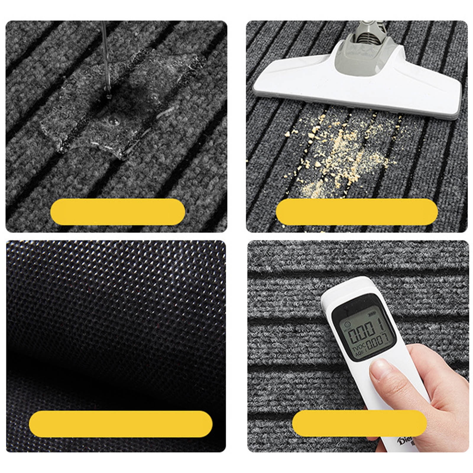 Absorbent Door Mat Durable Stylish Easy to Clean for Living Room Kitchen Entryway Gray, 40 × 24 Inch — image 3
