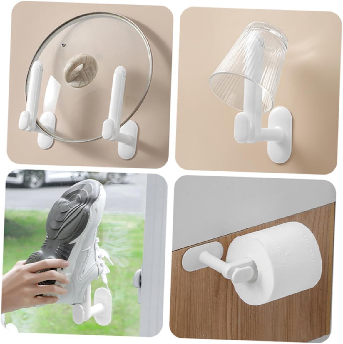 2 Pack Adjustable Hair Accessory Organizer with Hair Tie Holder White — image 3