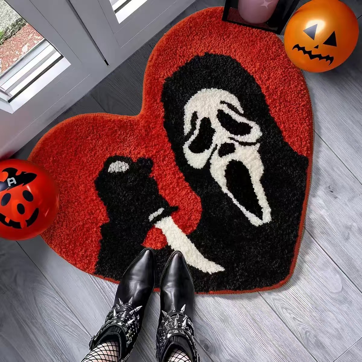 Halloween Faux Cashmere Area Rug - Festive Spooky Decor Floor Mat — image 4