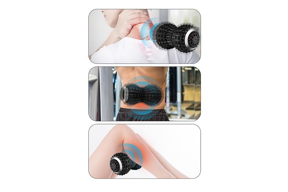 Vibrating Roller Massager Electric Massage Ball Back Foot Muscle Pain Relief-Black โ image 4
