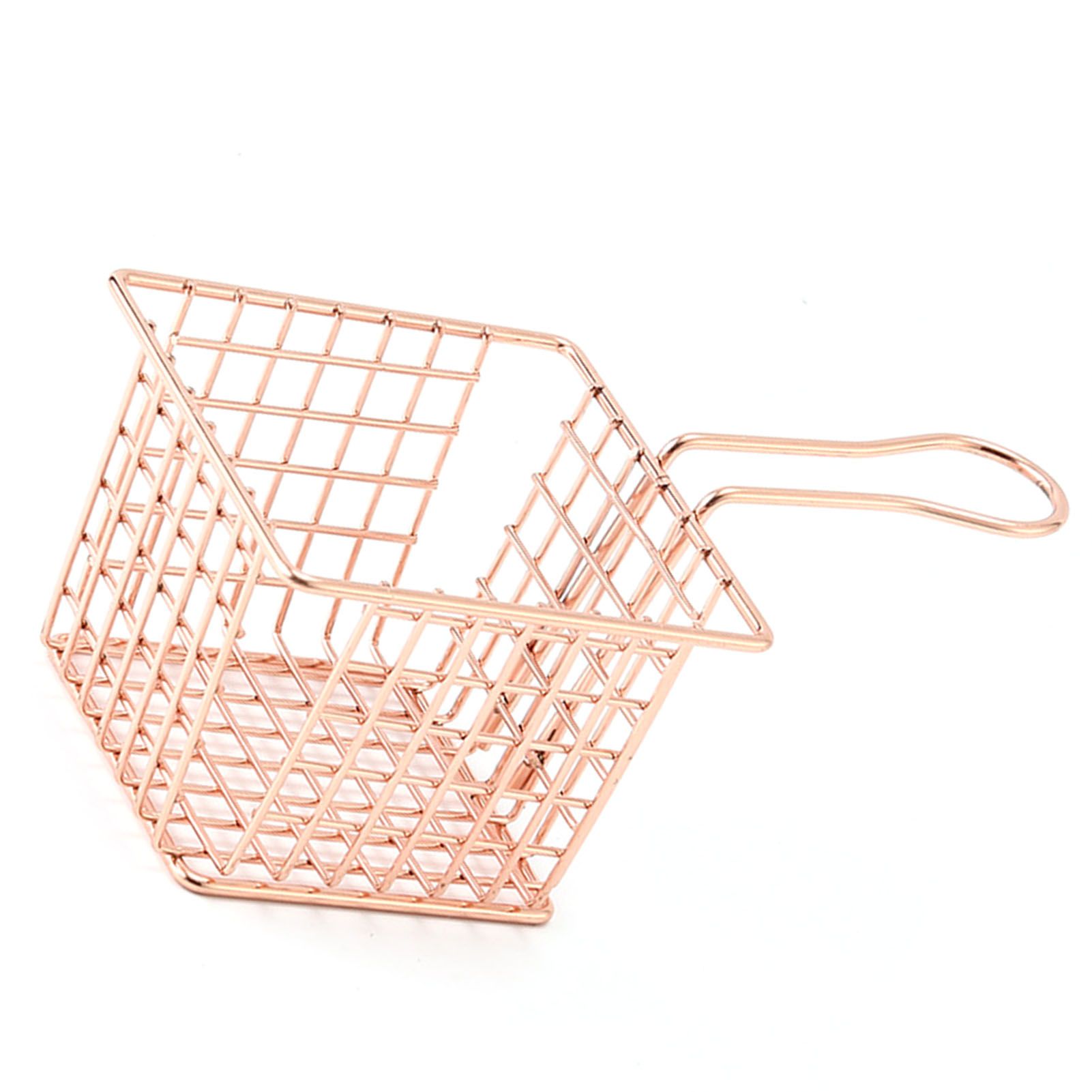 Fryer Basket Iron French Fry Holder Frying Strainer with Handle for Restaurant Home Rose Gold โ image 3