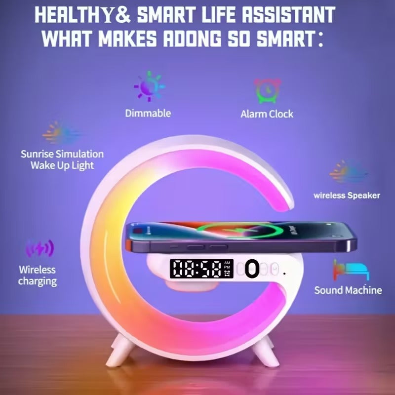 Wireless Bluetooth Speaker with RGB Light & Alarm — image 4