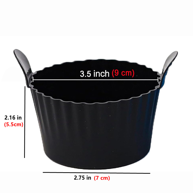 Black Silicone Egg Poaching Mold – 6-Pack, Heat-Resistant, with Side Handles for Air Fryer, Oven, Microwave and Multi-Cooker Use — image 4