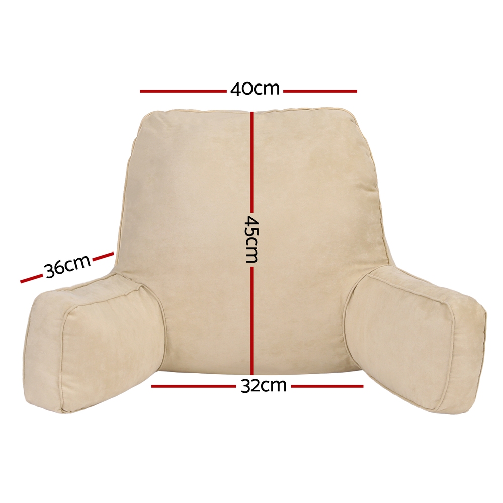 Giselle Reading Pillow Back Rest Lumbar Support Cushion Oatmeal — image 2