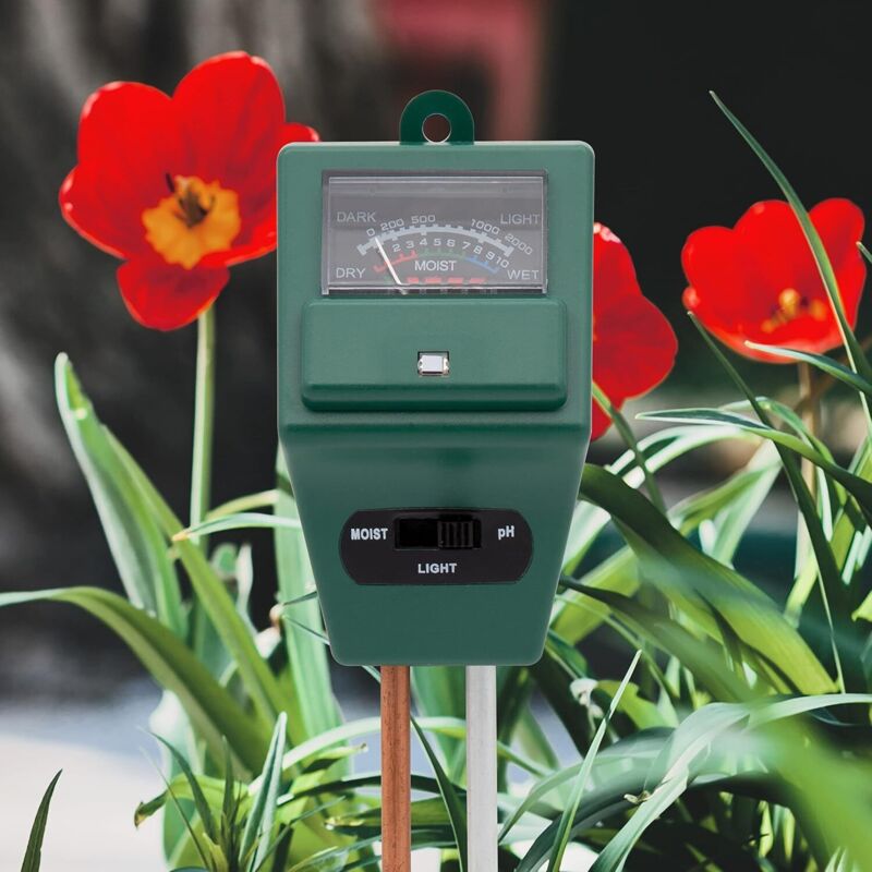 3-in-1 Soil pH Moisture Meter Test Kit for Flowers Grass Plant Garden Lawn with Probe — image 2