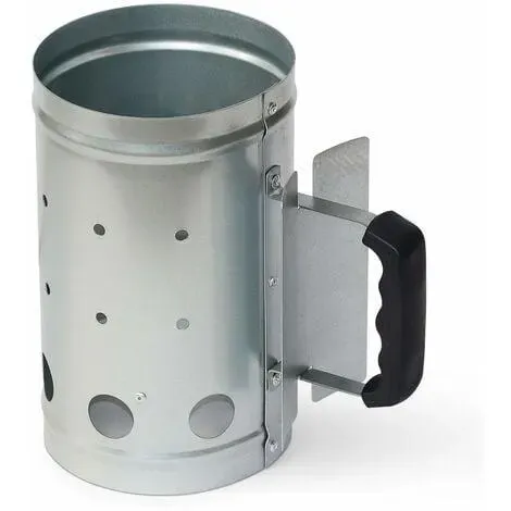 Charcoal Chimney Starter for Charcoal Grills, Galvanized Steel with Cool Touch Bakelite Handle, Outdoor BBQ, Grey, 15.8 × 27 cm — image 2