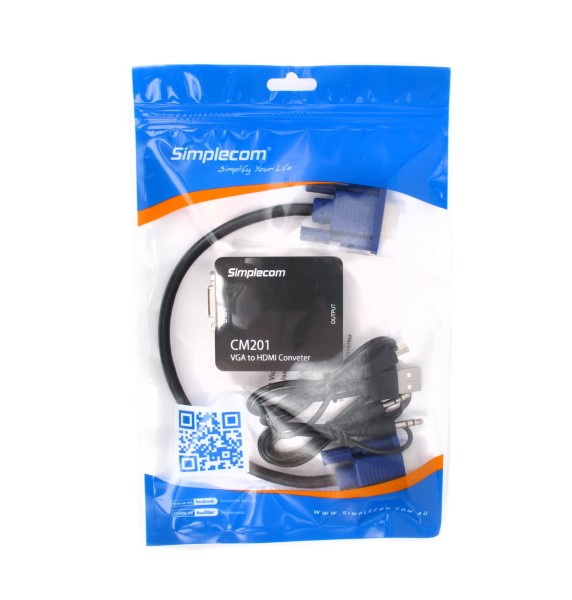 Simplecom CM201 Full HD 1080p VGA to HDMI Converter with Audio — image 3