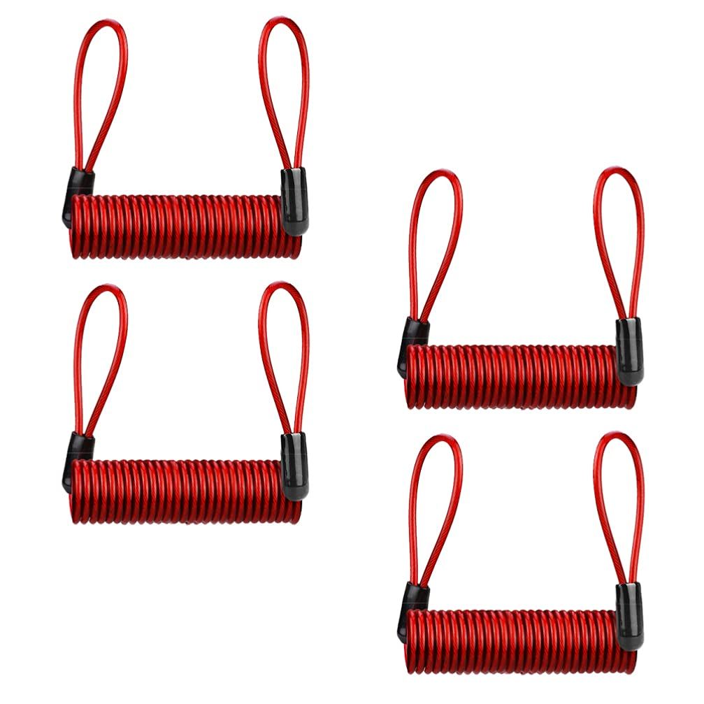 4 PCS-Lock Cables, Security Steel Cables with Looped Ends, Camping Outdoor Travel, Bicycles, luggage locking