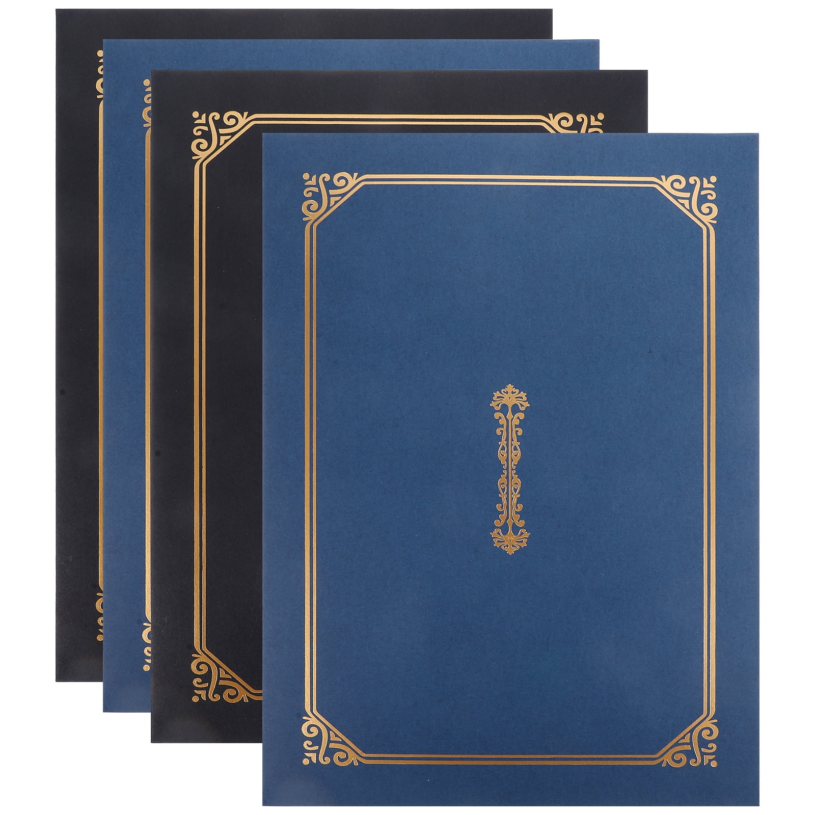 Compact Green Certificate Holders for Document Protection 4Pcs