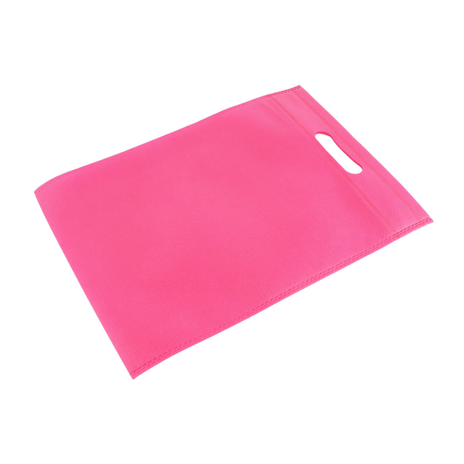 50Pcs Die Cut Non Woven Bags Eco Friendly Flat Mouth Tote Bags Non Woven Fabric Garment Bags Rose Red 25x35cm/9.8x13.8in โ image 3