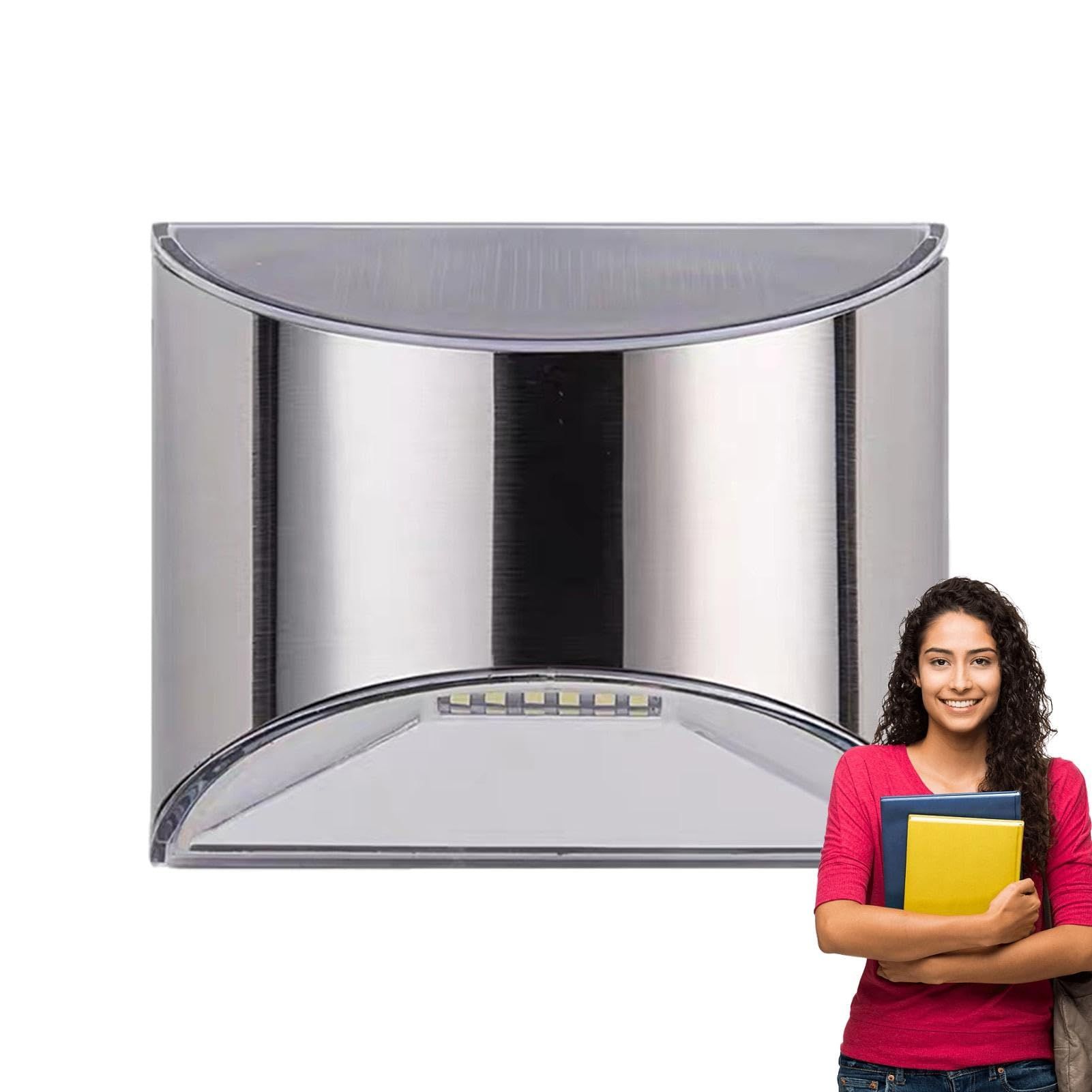 Outdoor Solar Lights Solar Wall Light Balcony Garden Solar Light Stainless Steel Modern Outdoor Waterproof Wall Light for Stairs