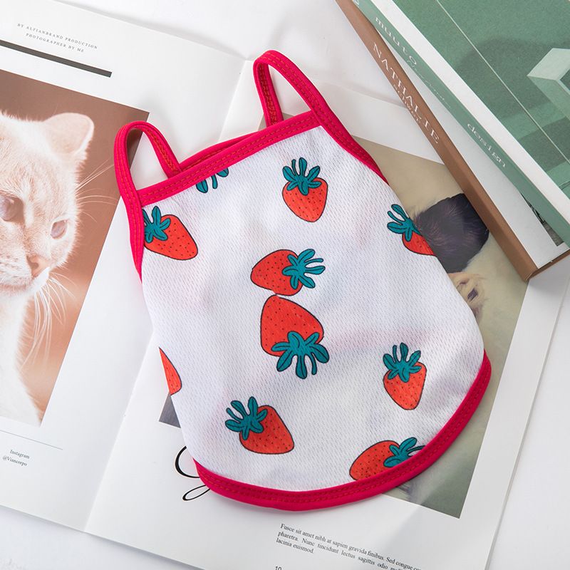 Lele Meow Pet Vest Summer Polyester Camisole-green dinosaur โ image 4