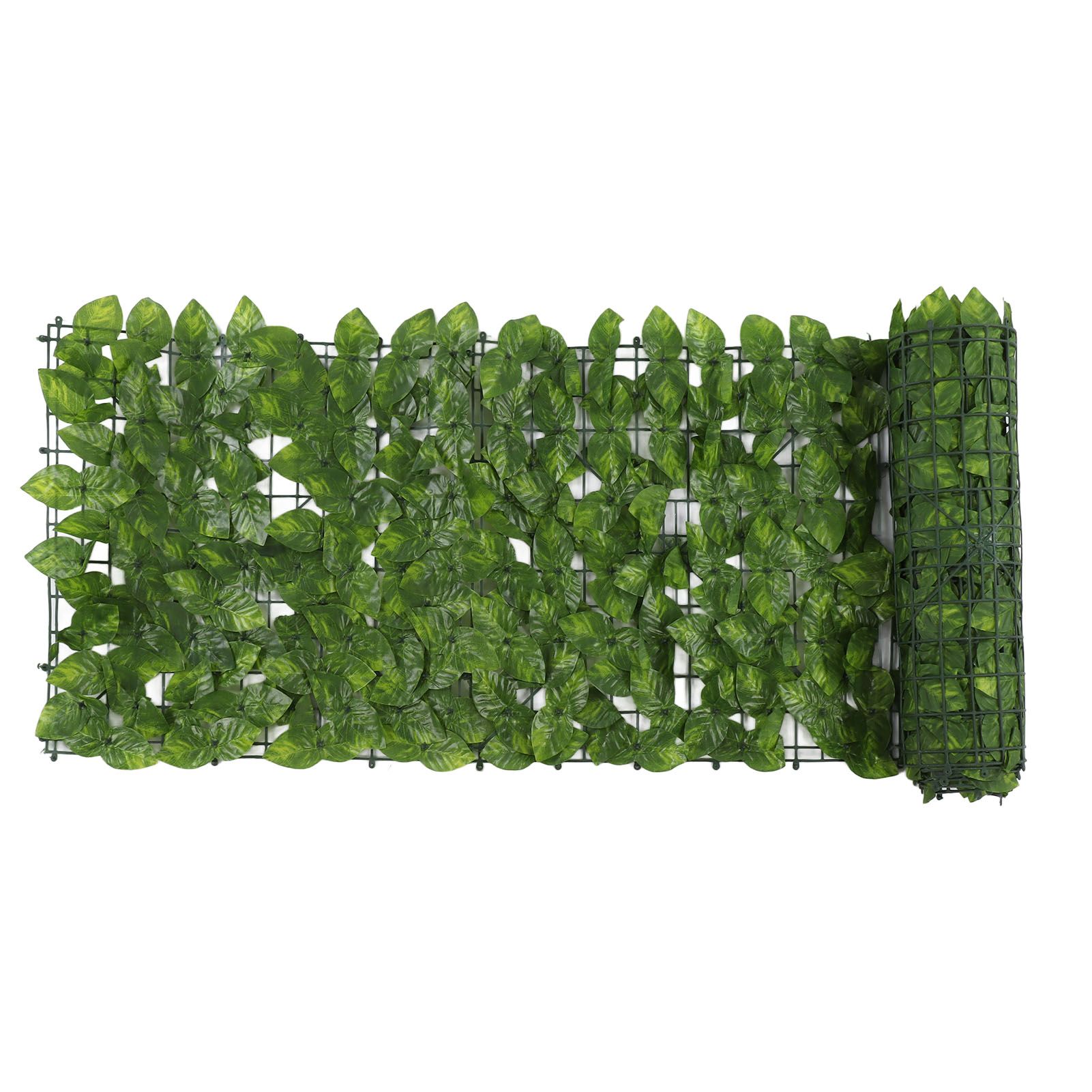 Faux Leaf Hedge Simulation Prevent Leaves Falling Off Decorative Artificial Fence Screen for Balcony Courtyard Color Printed Apple 0.5 × 3 Meters