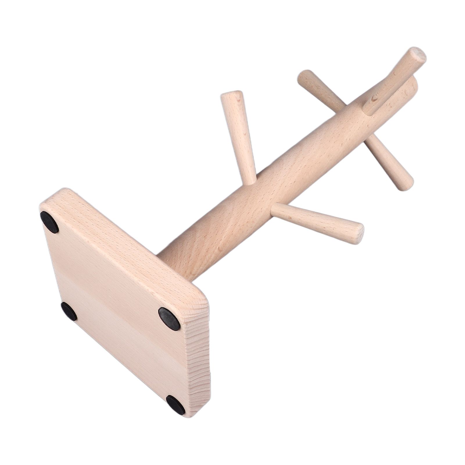 Mug Holder Tree Wood Hanger Stand with 6 Hooks Weighted Base Anti Slip Coffee Mug Rack for Kitchen Counter Cabinet โ image 6