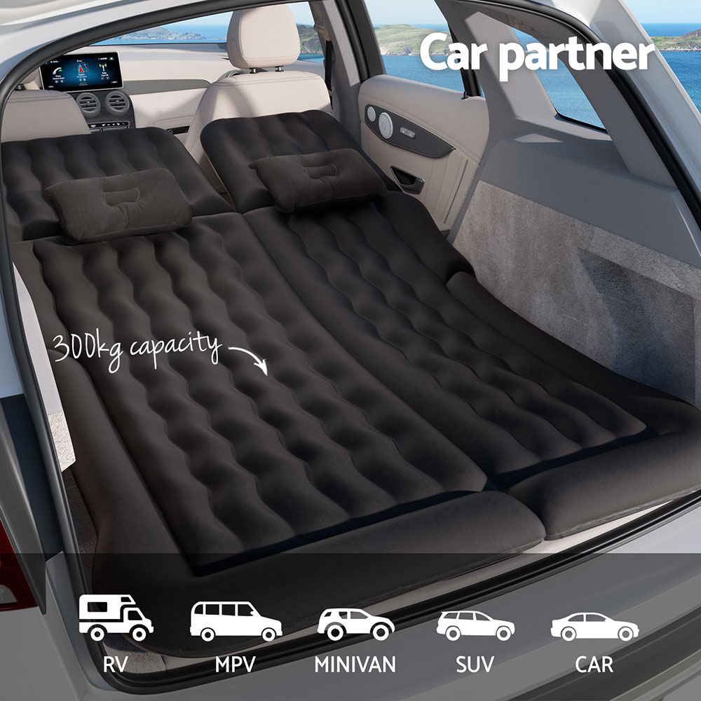 Weisshorn Car Mattress 175x130 Inflatable SUV Back Seat Camping Bed Black โ image 4